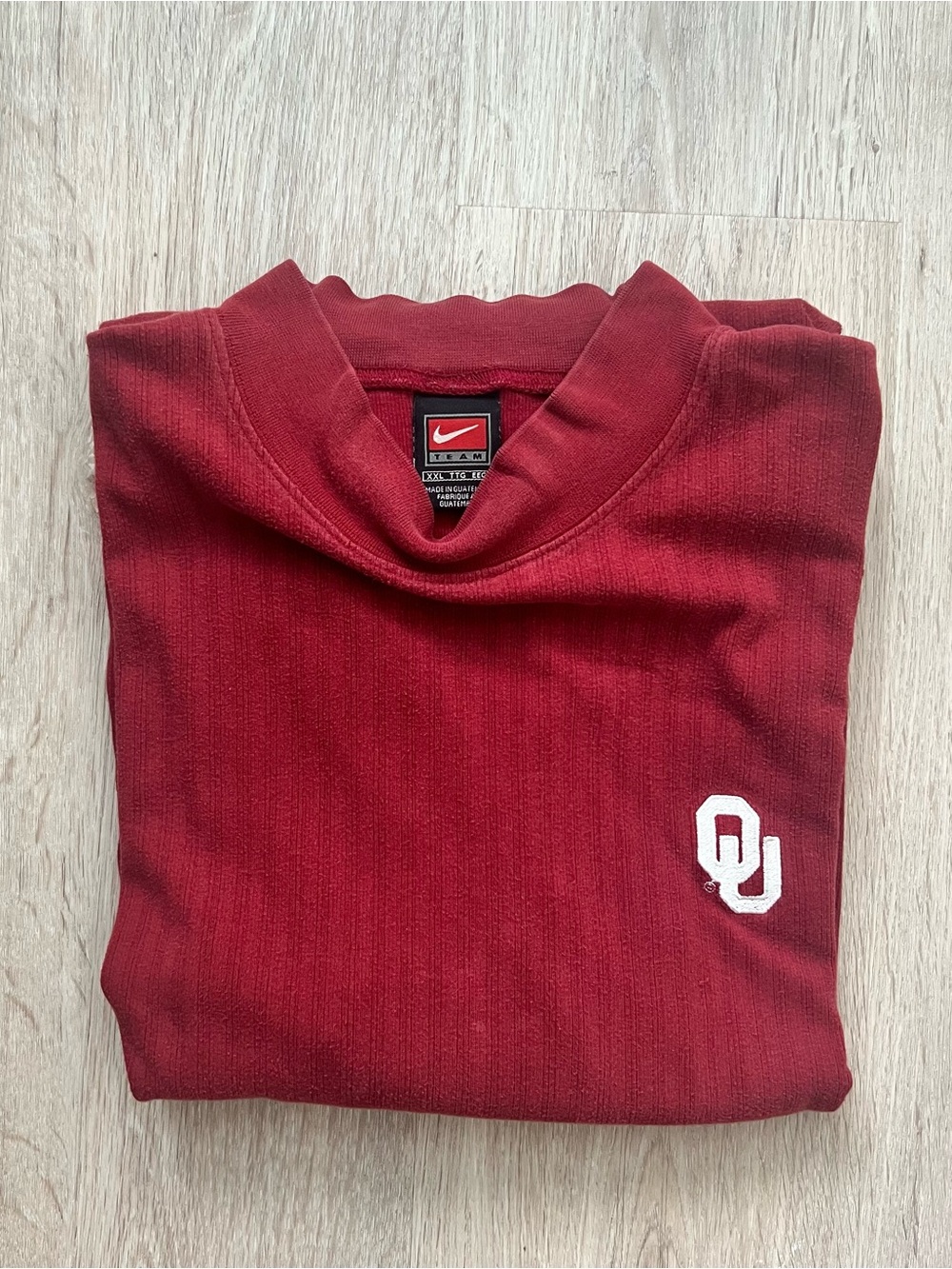 Vintage Y2K Nike Oklahoma Sooners Turtleneck Mens XXL Red Pullover NCAA